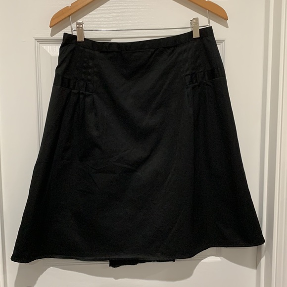 Nine & Co. Black and White Embroidered A-Line Skirt size 8 100% cotton - Picture 2 of 7